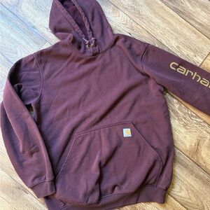 Carhartt Men's Maroon Hoodie Sweater